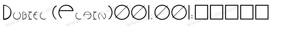 Dubiel (Plain)001.001字体转换